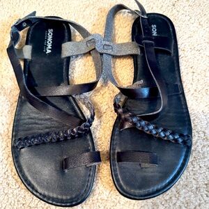 Sonoma Black Wrap Sandals